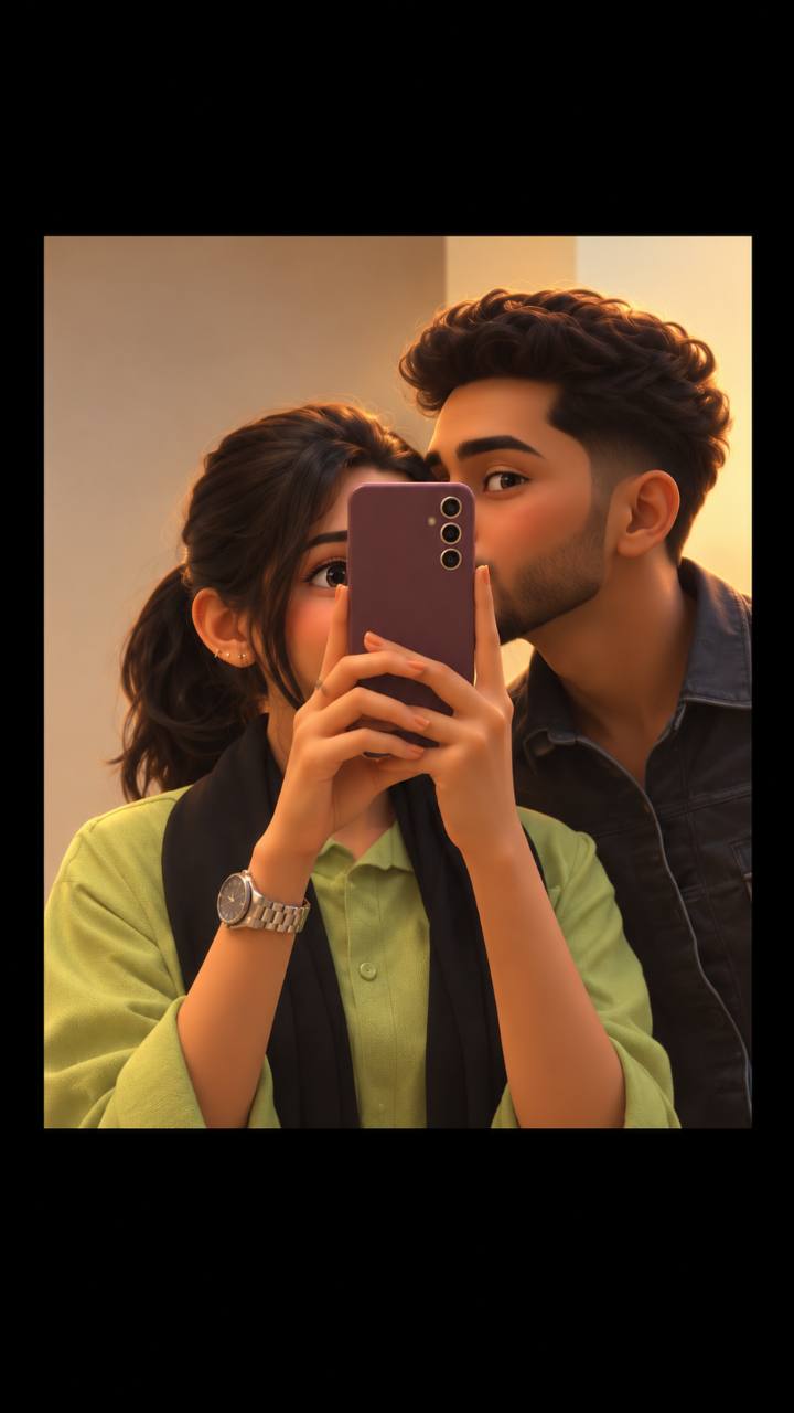 A close mirror selfie of Sheena and Shahil